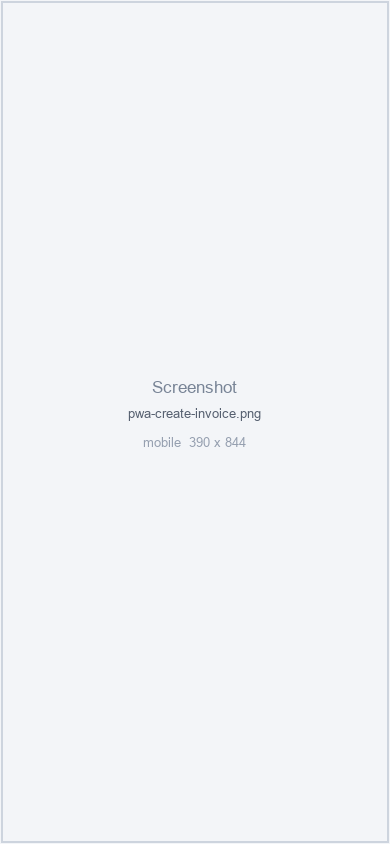 De factuur op de opdracht in de app